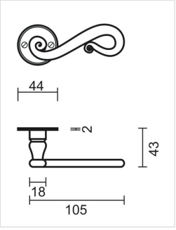 HDD Pro DEURKRUK PRO ROMANA IJZER ROND - Deurbeslag-expert