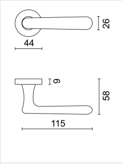 HDD Pro DEURKRUK PRO VERA Messing Gelakt - Deurbeslag-expert