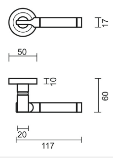HDD Pro DEURKRUK PRO VITO MAT KOPER+KOPER - Deurbeslag-expert