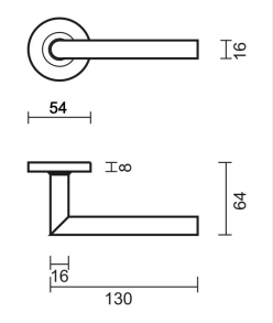 HDD Pro DEURKRUK PRO ZERO I SHAPE 16MM INOX - Deurbeslag-expert
