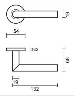 HDD Pro DEURKRUK PRO ZERO I SHAPE 19MM INOX - Deurbeslag-expert