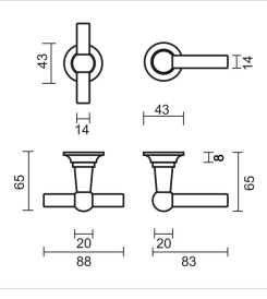HDD Pro DEURKRUK PRO PETRA NM T+L FONT - Deurbeslag-expert