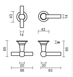 HDD Pro DEURKRUK PRO PETRA NM T+L CARBON BLACK - Deurbeslag-expert