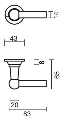 HDD Pro DEURKRUK PRO PETRA NM L+L ZWART - Deurbeslag-expert
