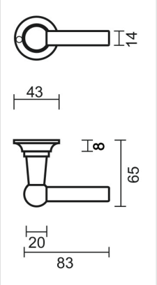 HDD Pro DEURKRUK PRO PETRA NM L+L OLD SILVER - Deurbeslag-expert