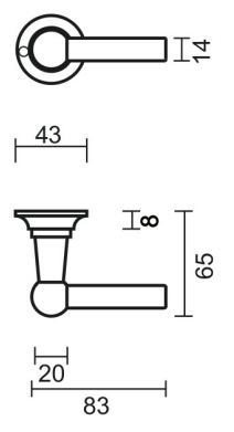 HDD Pro DEURKRUK PRO PETRA NM L+L OLD BRASS - Deurbeslag-expert