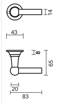 HDD Pro DEURKRUK PRO PETRA NM L+L KOPER NIET VERNIST - Deurbeslag-expert