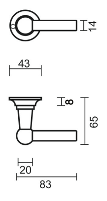 HDD Pro DEURKRUK PRO PETRA NM L+L INOX LOOK - Deurbeslag-expert