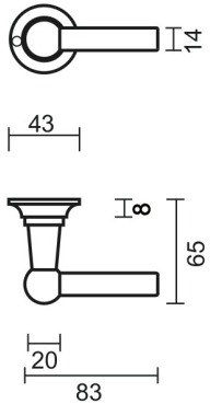 HDD Pro DEURKRUK PRO PETRA NM L+L FONT - Deurbeslag-expert
