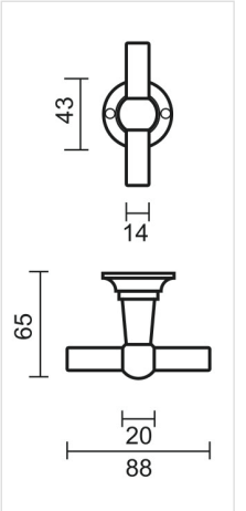 HDD Pro DEURKRUK PRO PETRA NM T+T INOX LOOK - Deurbeslag-expert