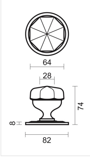 HDD Pro Voordeurknop Top 804 Zwart 64mm - Deurbeslag-expert