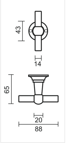 HDD Pro DEURKRUK PRO PETRA NM T+T KOPER NIET VERNIST - Deurbeslag-expert