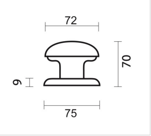 HDD Pro Voordeurknop Top 805 Nikkel - Deurbeslag-expert