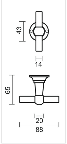 HDD Pro DEURKRUK PRO PETRA NM T+T OLD BRASS - Deurbeslag-expert