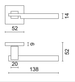 HDD Pro DEURKRUK PRO SQUARE 2 INOX PLUS - Deurbeslag-expert