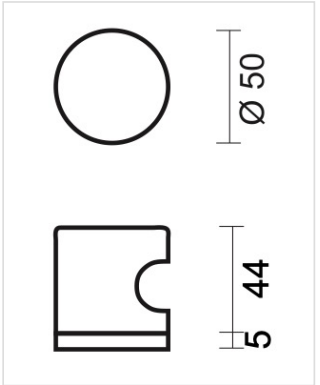 HDD Pro Voordeurknop Top H 50 Massief Inox Plus - Deurbeslag-expert