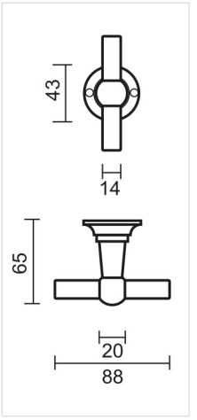 HDD Pro DEURKRUK PRO PETRA NM T+T ZWART - Deurbeslag-expert