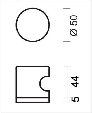 HDD Pro Voordeurknop Top H 50 Massief Zwart - Deurbeslag-expert