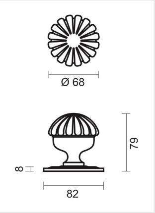 HDD Pro Voordeurknop Top Mandarin Zwart - Deurbeslag-expert