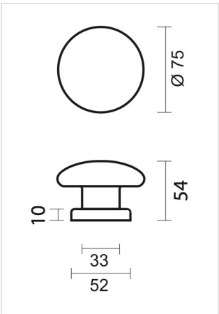 HDD Pro Voordeurknop Top Panda Pvc Donker Grijs - Deurbeslag-expert
