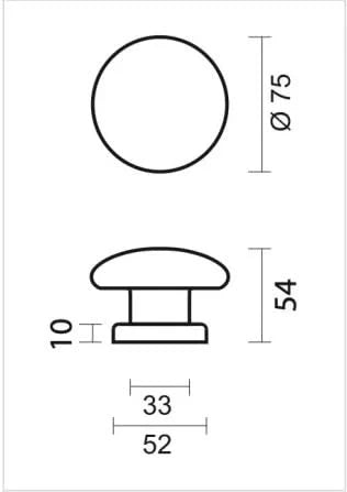 HDD Pro Voordeurknop Top Panda Pvc Licht Grijs - Deurbeslag-expert