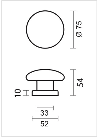 HDD Pro Voordeurknop Top Panda Pvc Zwart - Deurbeslag-expert