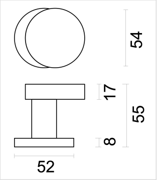 HDD Pro Voordeurknop Top Plat Schuin Op Rozas Wit Structuur - Deurbeslag-expert