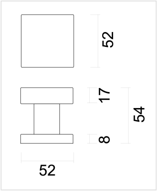 HDD Pro Voordeurknop Top Carre Op Rozas Wit Structuur - Deurbeslag-expert