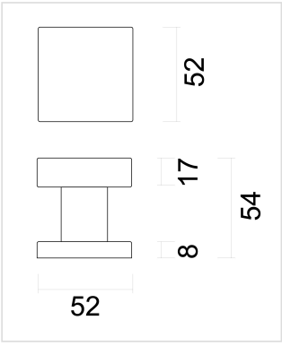 HDD Pro Voordeurknop Top Carre Op Rozas Zwart - Deurbeslag-expert