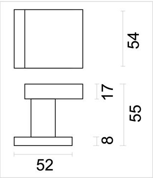 HDD Pro Voordeurknop Top Carre Schuin Op Rozas Wit Structuur - Deurbeslag-expert