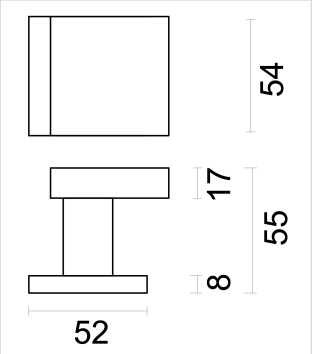 HDD Pro Voordeurknop Top Carre Schuin Op Rozas Zwart Structuur UV - Deurbeslag-expert