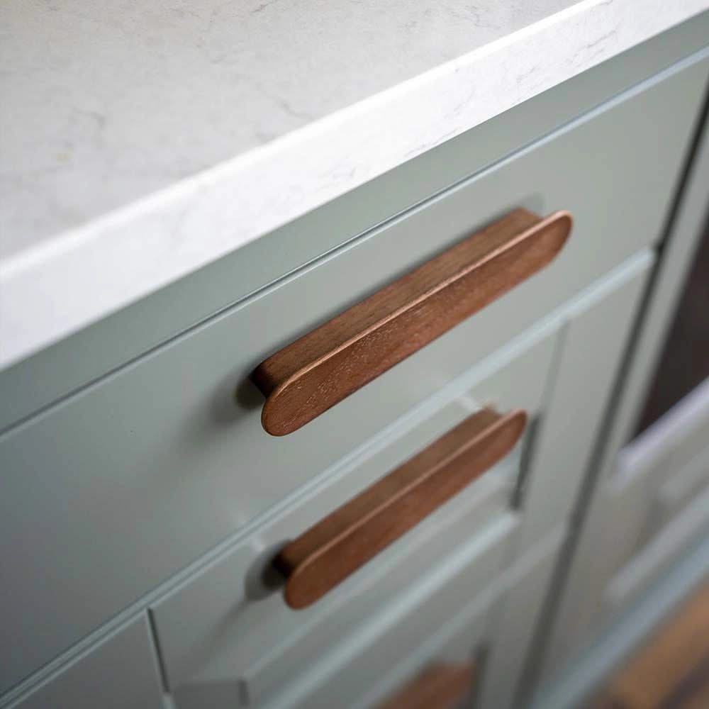 Staalimex Houten Handgreep 164mm Oslo Walnoot - Deurbeslag-expert