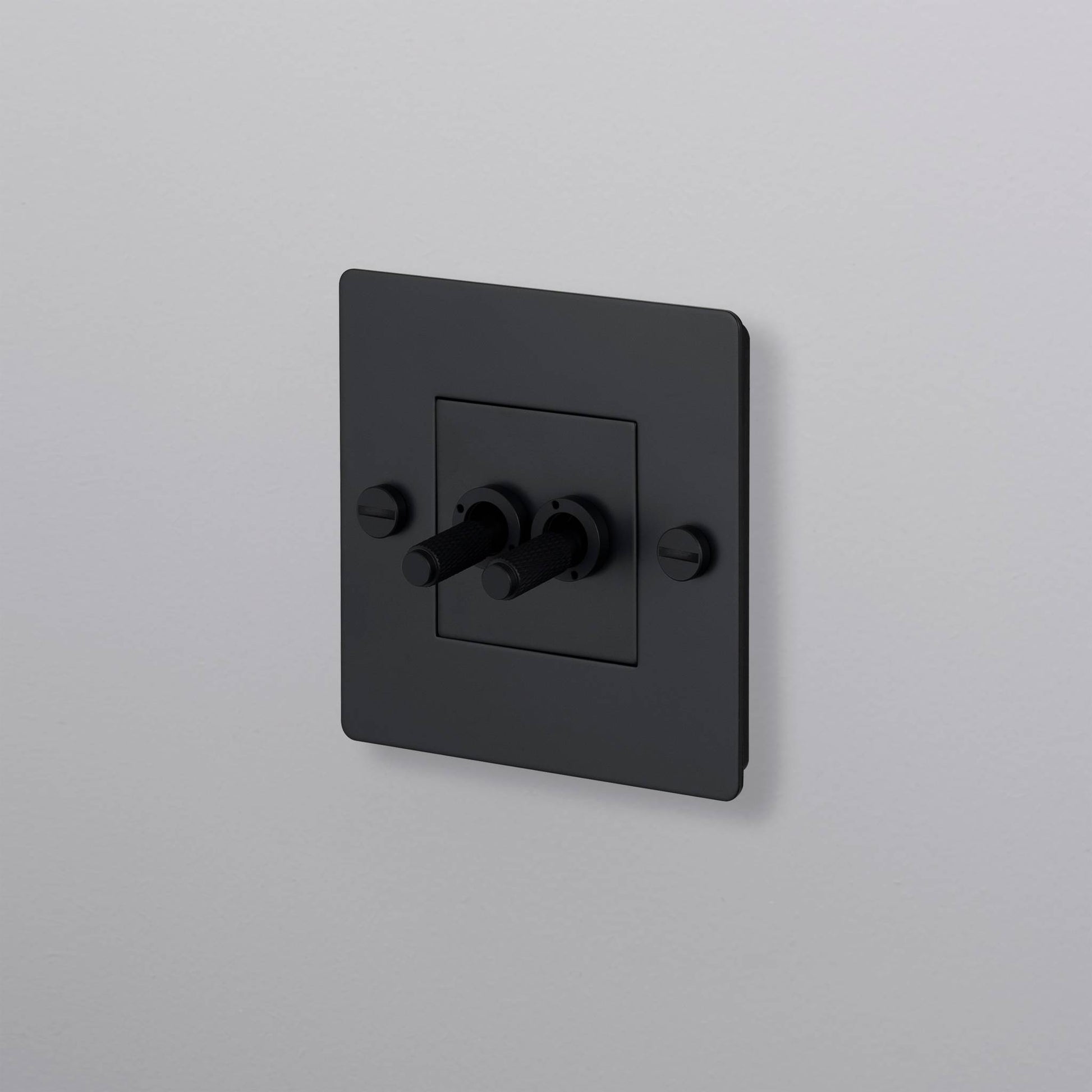 buster + punch | lichtschakelaar 1-voudig dubbele tuimelschakelaar (zonder logo) | black