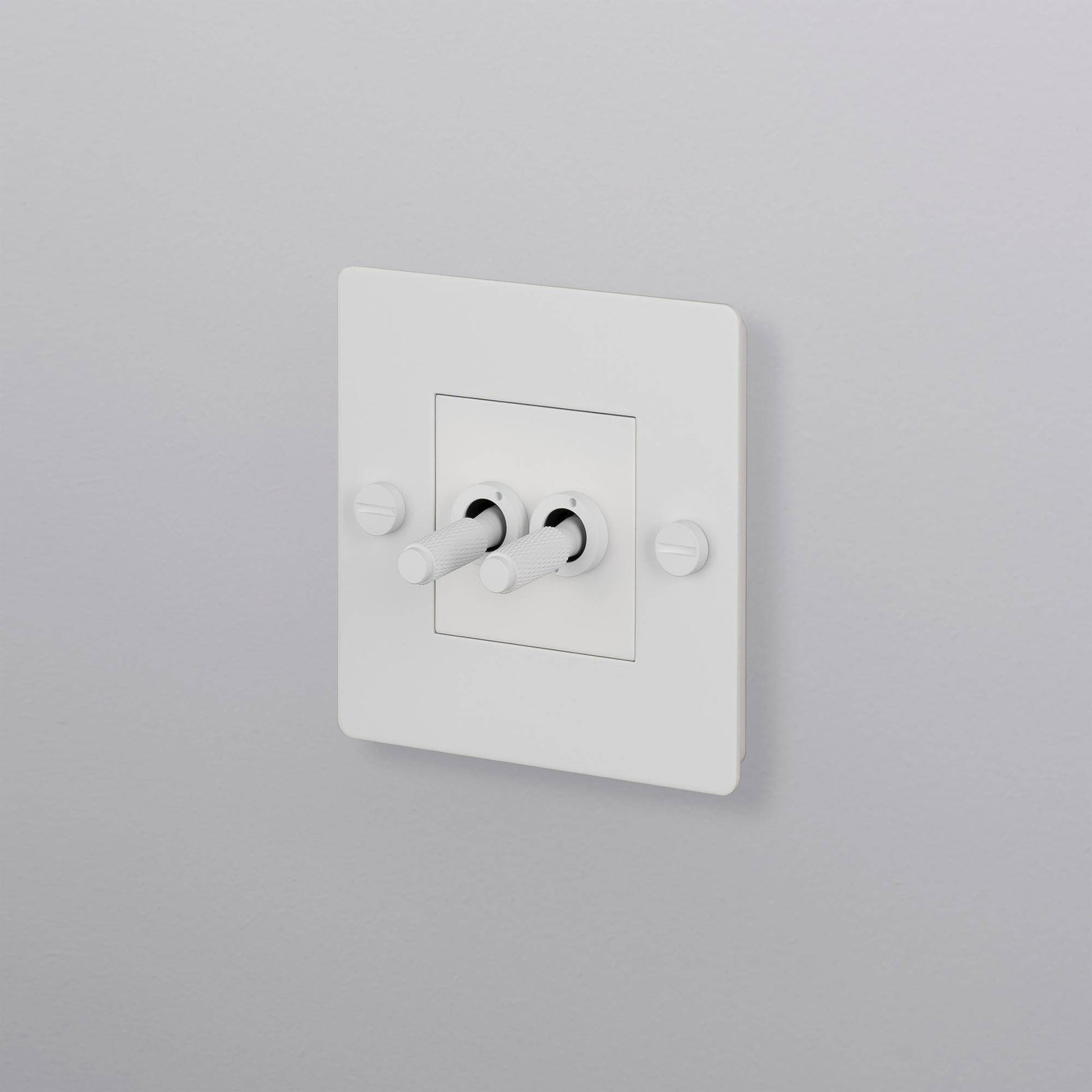 buster + punch | lichtschakelaar 1-voudig dubbele tuimelschakelaar (zonder logo) | white