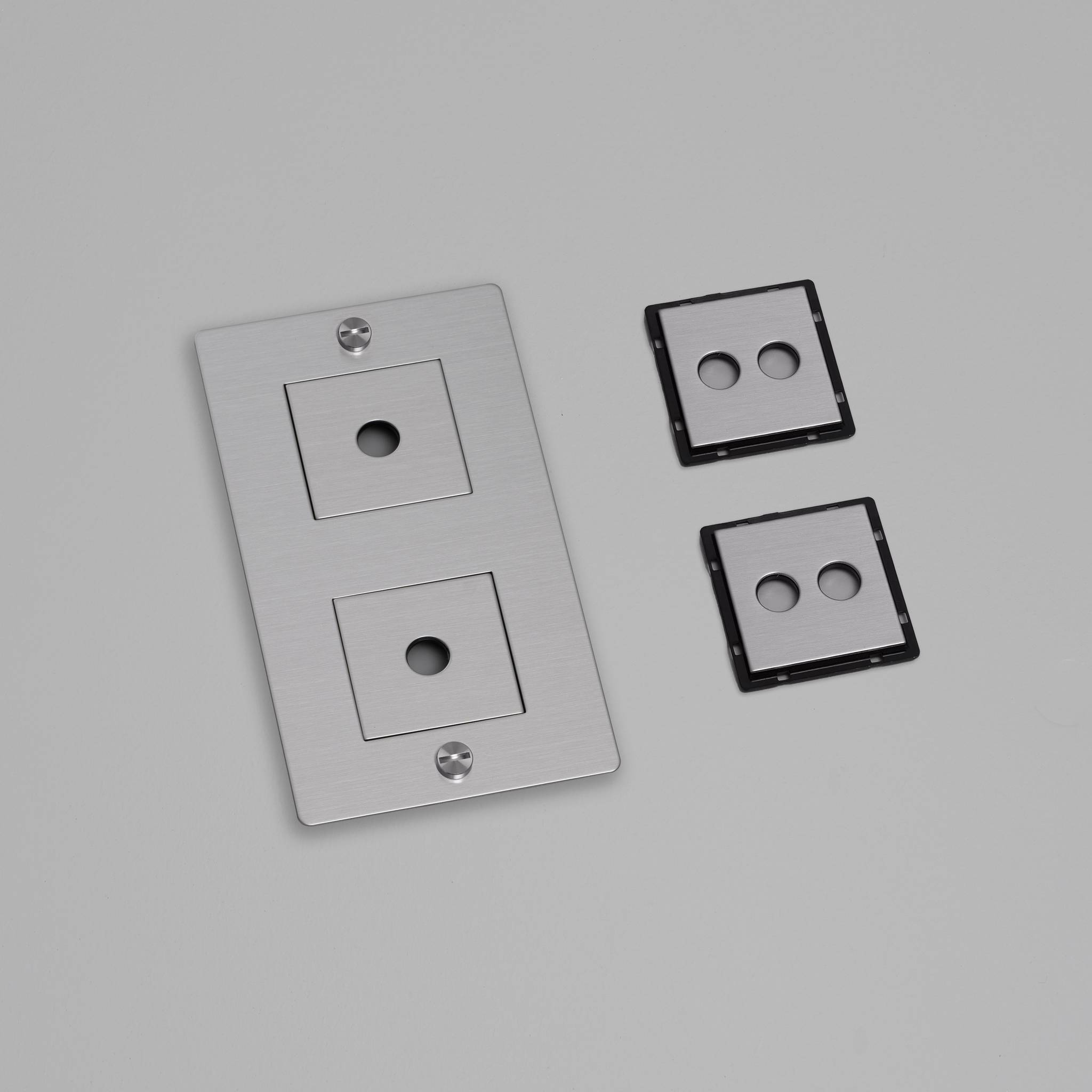 buster + punch | afdekplaat 2-voudig verticaal | met infills, zonder logo