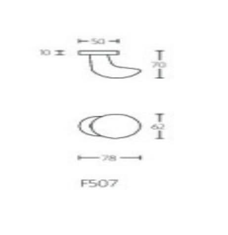Formani | Voordeurknop F507 Vast op Rozet | PVD mat nikkel