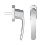 AXA Oval Roma 45-90 draai-kiep raamkruk aluminium stift 7x40 vooraanzicht