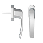 AXA Oval Roma 45-90 draai-kiep raamkruk aluminium stift 7x37 vooraanzicht