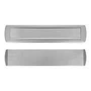AXA Curve Plus briefplaat met tochtklep in F6 inox/RVS-look, vooraanzicht