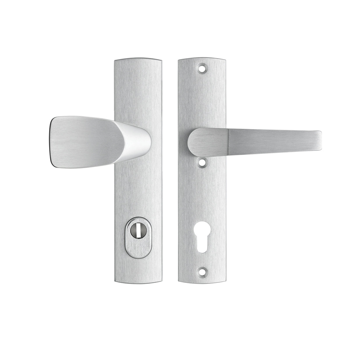 AXA | Veiligheidsbeslag Premium kruk Wing+Arrow PC92 anti-kerntrek | Aluminium naturel