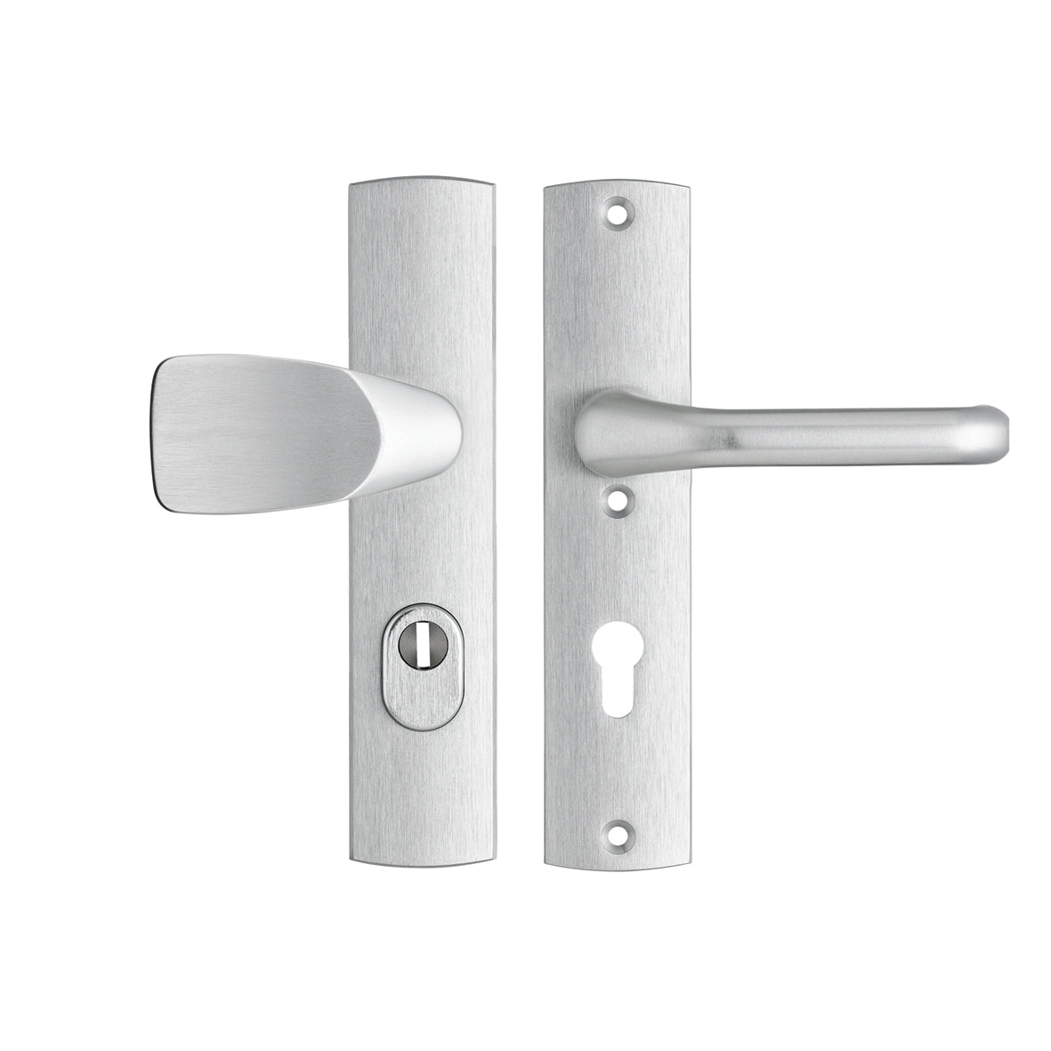 AXA | Veiligheidsbeslag Premium kruk Wing+Flow PC72 anti-kerntrek | Aluminium naturel B