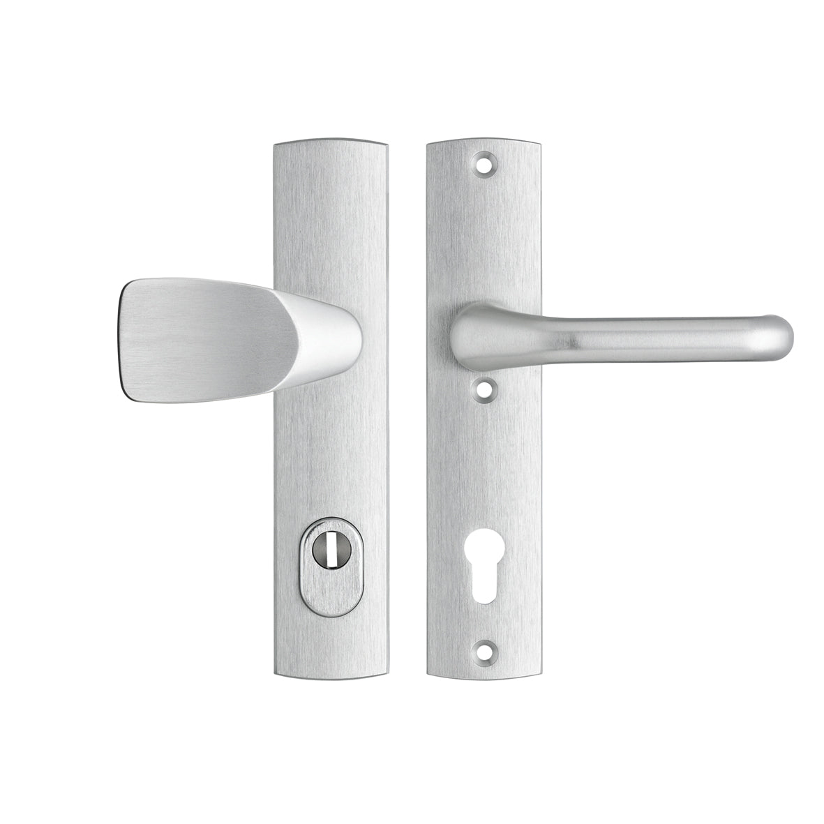 AXA | Veiligheidsbeslag Premium kruk Wing+Flow PC92 anti-kerntrek | Aluminium naturel
