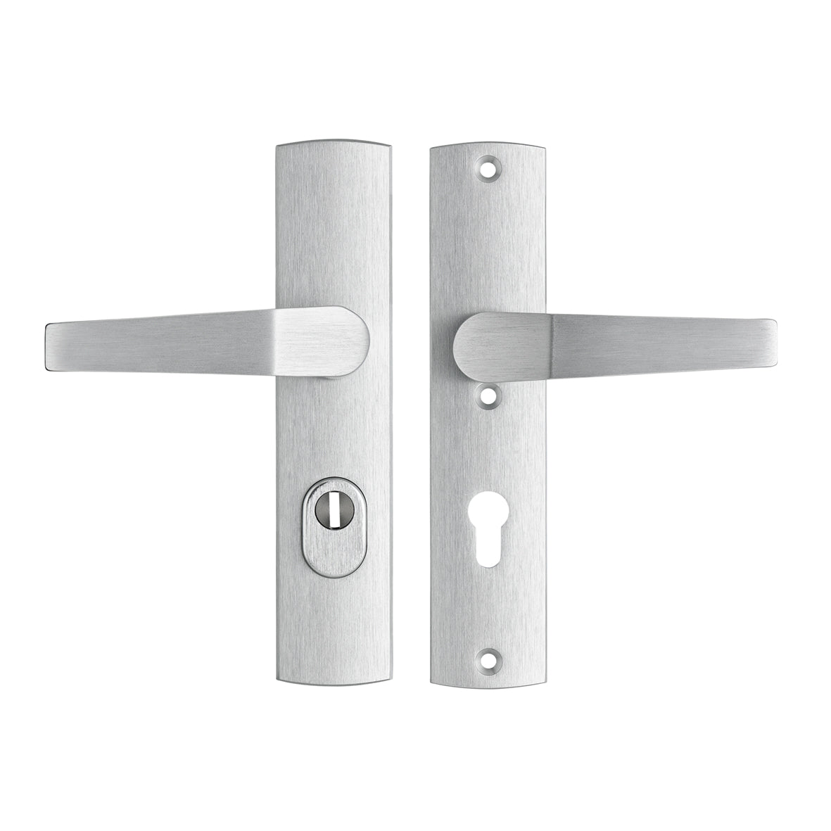 AXA | Veiligheidsbeslag Premium kruk Arrow PC72 anti-kerntrek | Aluminium naturel