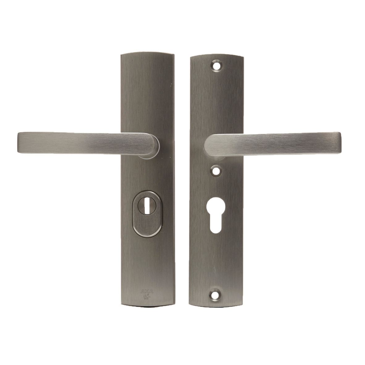 AXA | Veiligheidsbeslag Curve Plus kruk Blok PC55 anti-kerntrek | Inox
