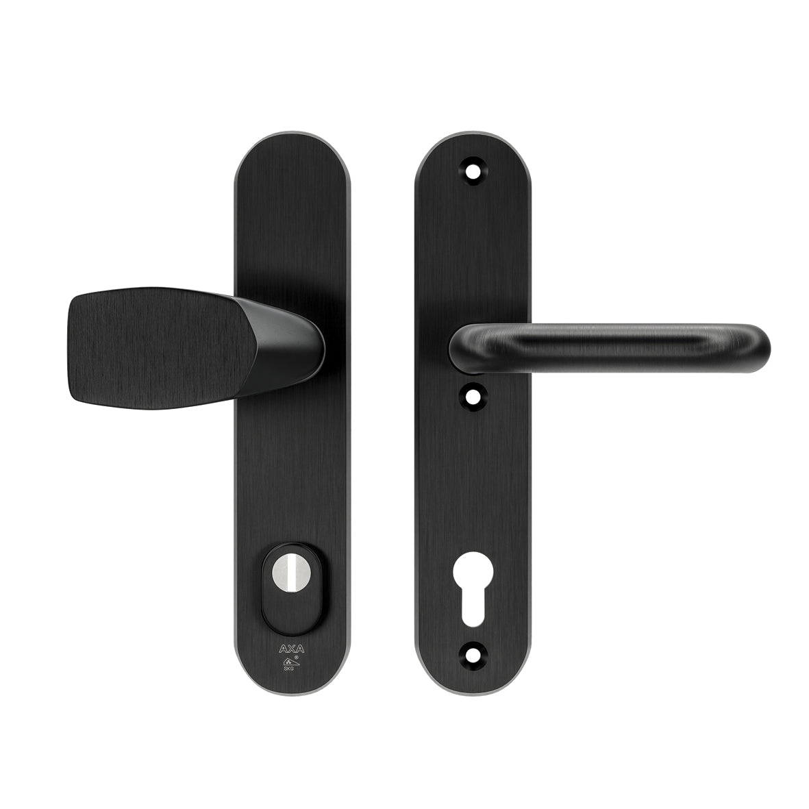 AXA | Veiligheidsbeslag Oval Plus Wing-knop+kruk U PC92 anti-kerntrek | Zwart