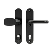 AXA | Veiligheidsbeslag Oval Plus Wing-knop+kruk U PC92 anti-kerntrek | Zwart