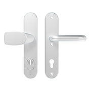 AXA | Veiligheidsbeslag Oval Plus Wing-knop+kruk U PC92 anti-kerntrek | Aluminium naturel F1