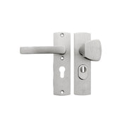 AXA | Veiligheidsbeslag Curve Plus kort S-knop+kruk Blok PC55 anti-kerntrek | Inox