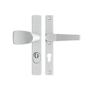 AXA | Veiligheidsbeslag Premium smal kruk Wing+Arrow PC72 anti-kerntrek | Aluminium naturel