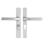 AXA | Veiligheidsbeslag Premium smal kruk Flow PC55 anti-kerntrek | Aluminium naturel